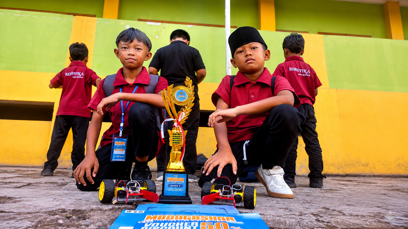 Tim Robotika MIM Karan Kembali Berprestasi, Raih Juara III Robot Soccer di Ajang MADAGASKAR 2026